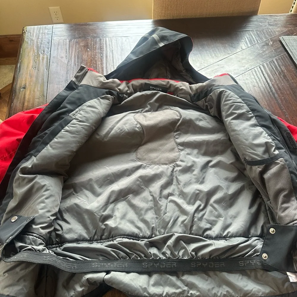Spyder Kids Red and Black Ski Jacket - Picture 7 of 9